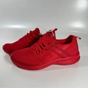 Women's Fila Bright Red Comfortable Tennis Shoes
